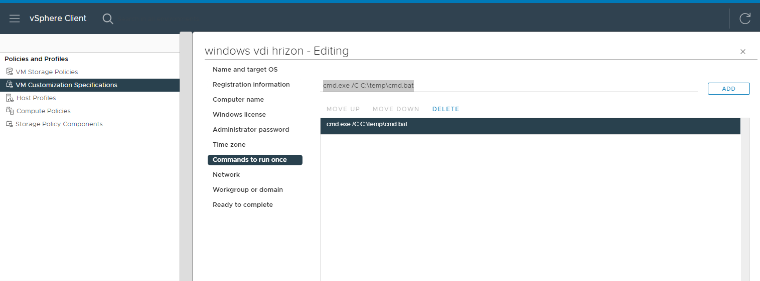 Как сделать автоматизированную подготовку полного клона для VMware Horizon. VMware Horizon Automated Full Clone Provisioning